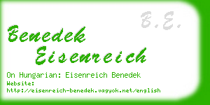 benedek eisenreich business card